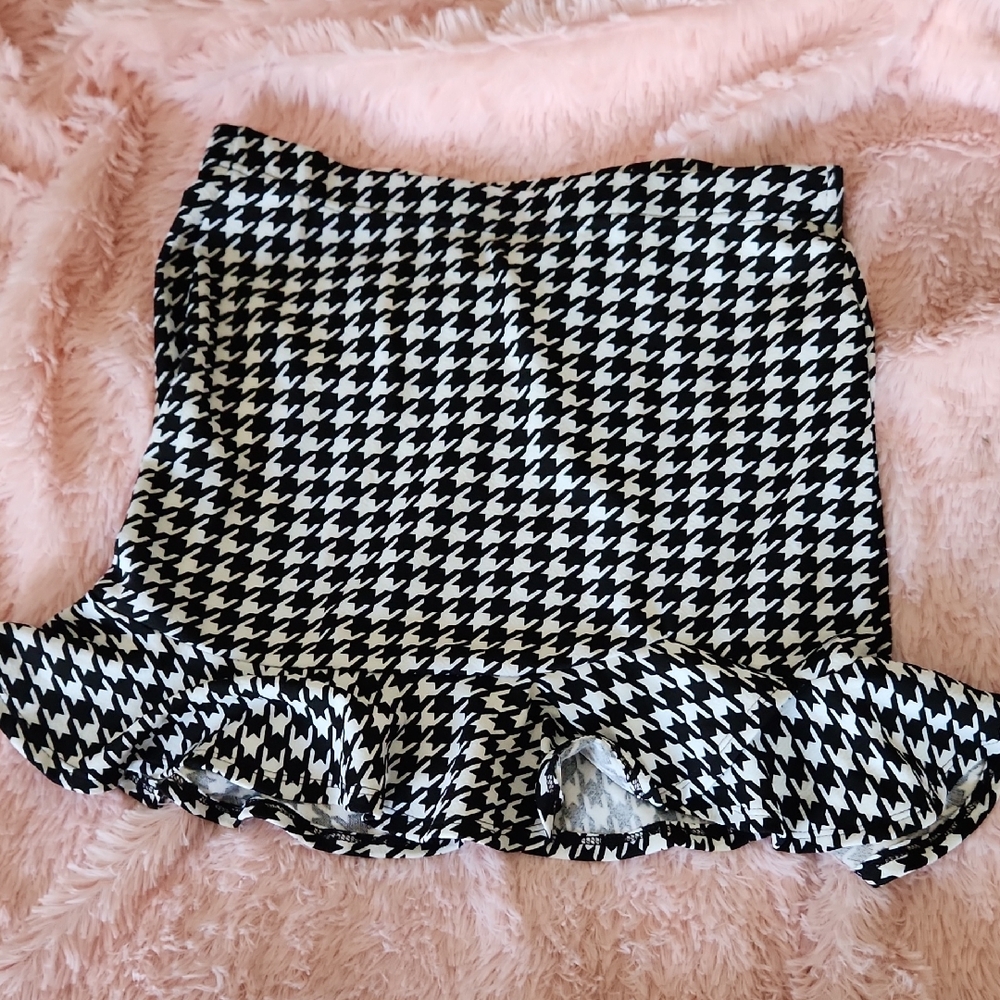 Shein Houndstooth Mini Skirt